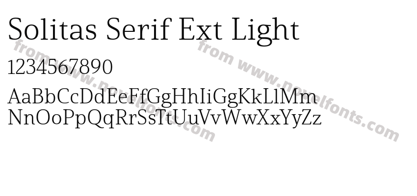 Solitas Serif Ext LightPreview