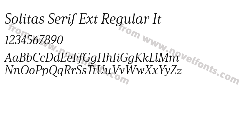 Solitas Serif Ext Regular ItPreview