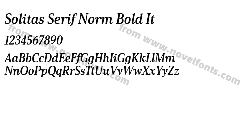 Solitas Serif Norm Bold ItPreview