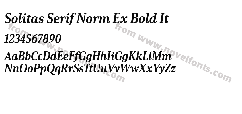 Solitas Serif Norm Ex Bold ItPreview