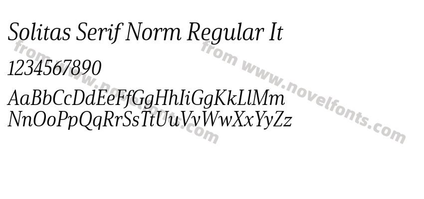 Solitas Serif Norm Regular ItPreview