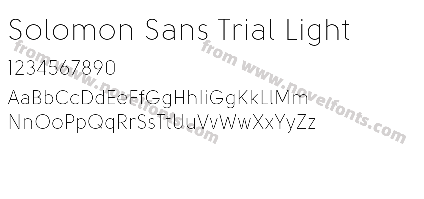 Solomon Sans Trial LightPreview