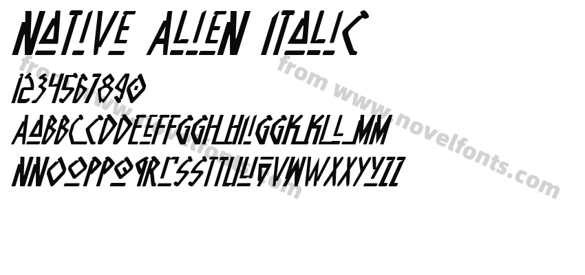 Native Alien ItalicPreview