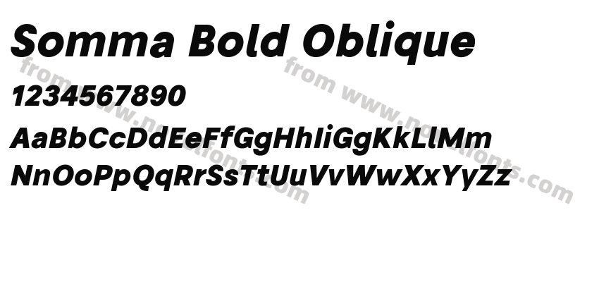 Somma Bold ObliquePreview