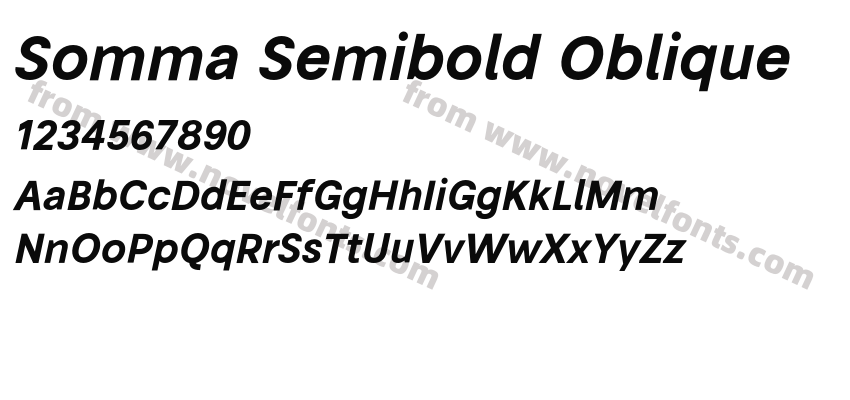Somma Semibold ObliquePreview