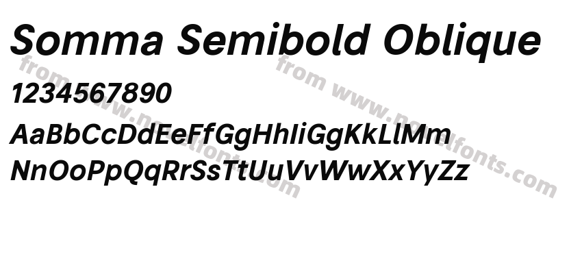 Somma Semibold ObliquePreview