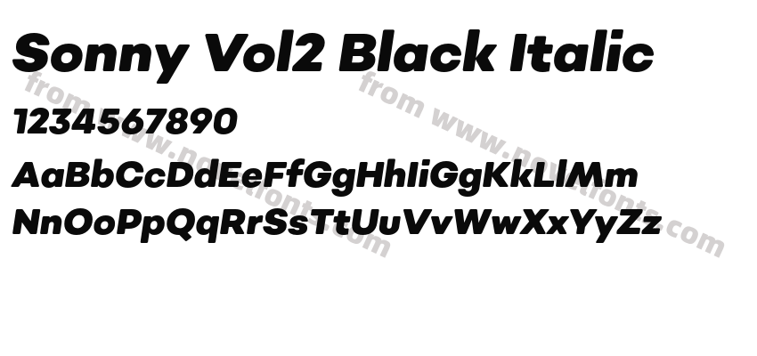 Sonny Vol2 Black ItalicPreview