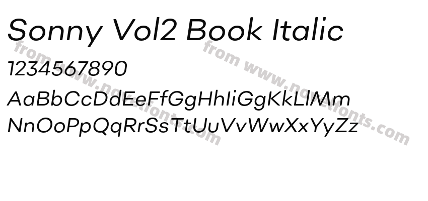 Sonny Vol2 Book ItalicPreview