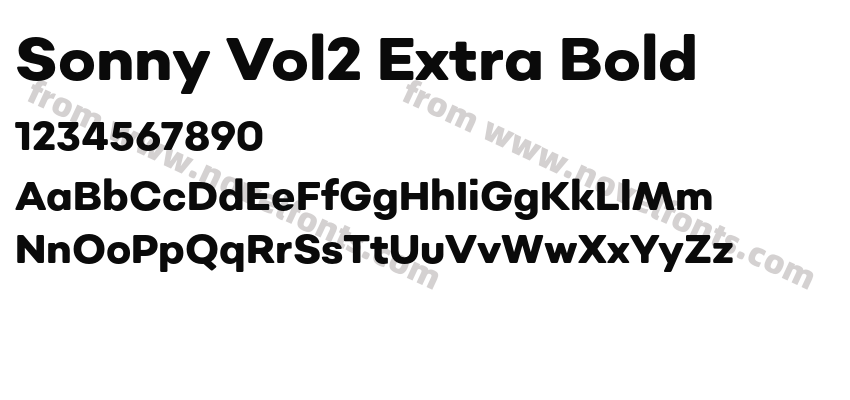 Sonny Vol2 Extra BoldPreview