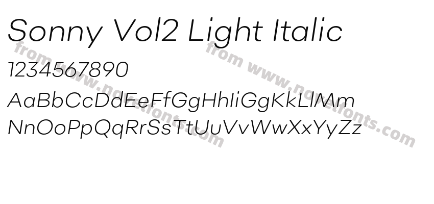 Sonny Vol2 Light ItalicPreview