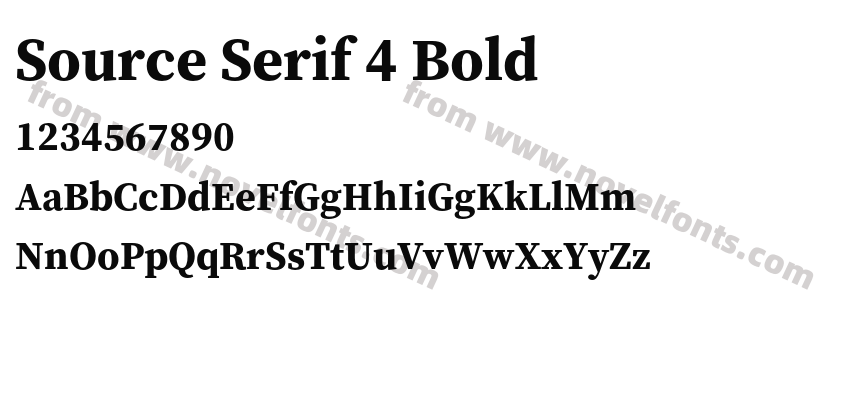 Source Serif 4 BoldPreview