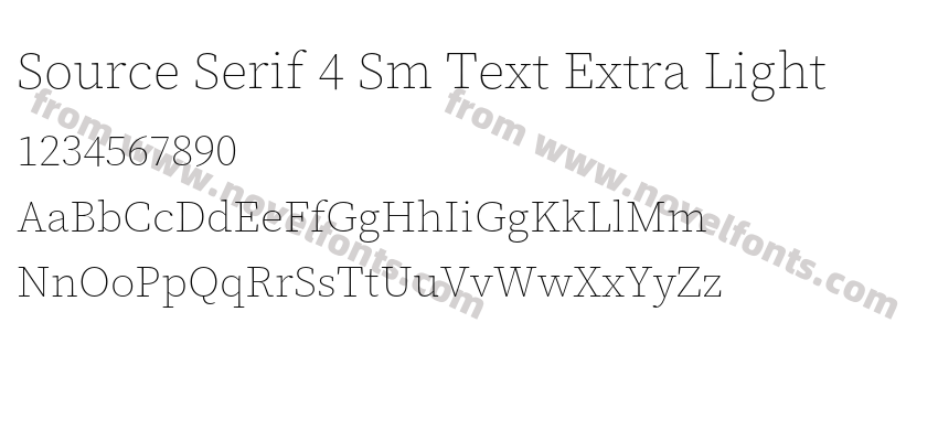 Source Serif 4 Sm Text Extra LightPreview