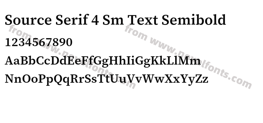 Source Serif 4 Sm Text SemiboldPreview