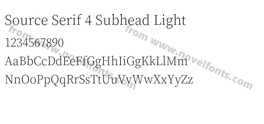 Source Serif 4 Subhead LightPreview