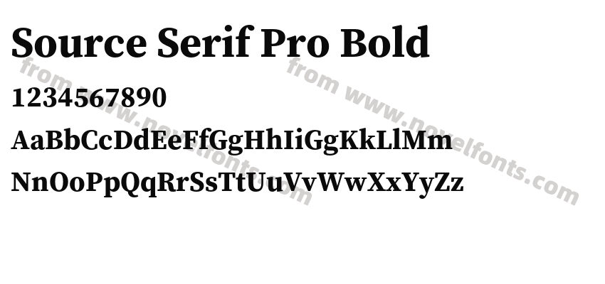 Source Serif Pro BoldPreview