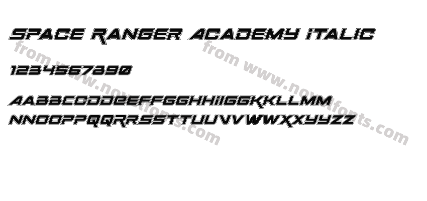 Space Ranger Academy ItalicPreview