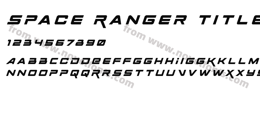 Space Ranger Title ItalicPreview