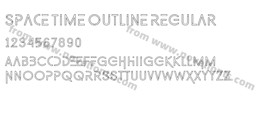 Space Time Outline RegularPreview