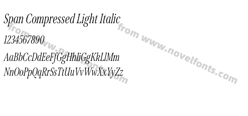 Span Compressed Light ItalicPreview
