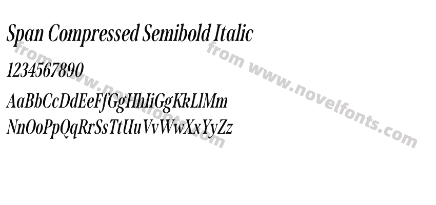 Span Compressed Semibold ItalicPreview