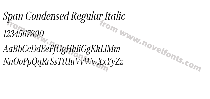 Span Condensed Regular ItalicPreview