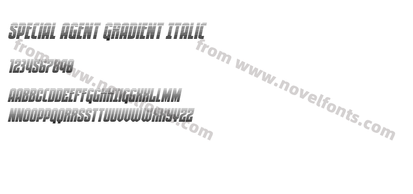 Special Agent Gradient ItalicPreview