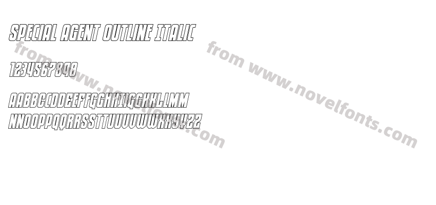Special Agent Outline ItalicPreview