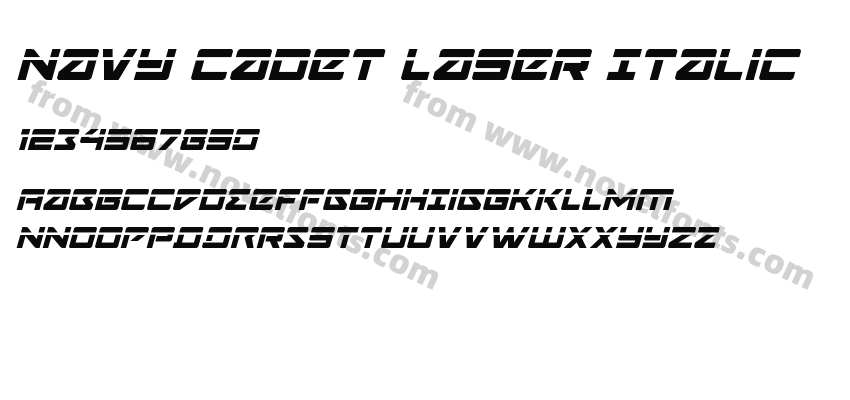 Navy Cadet Laser ItalicPreview