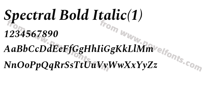 Spectral Bold ItalicPreview