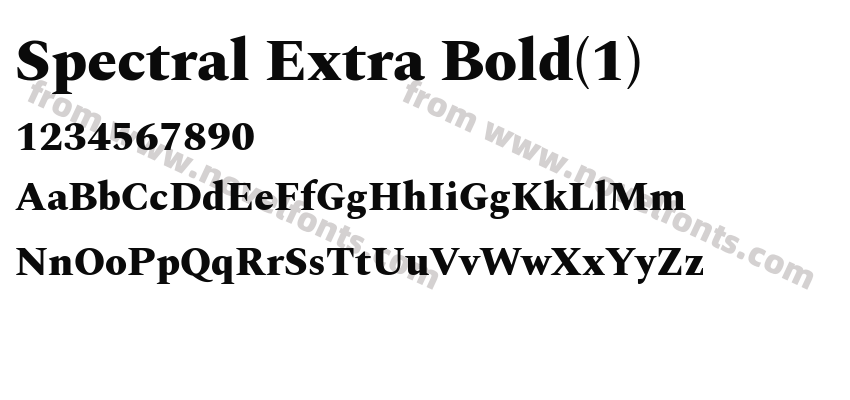 Spectral Extra BoldPreview