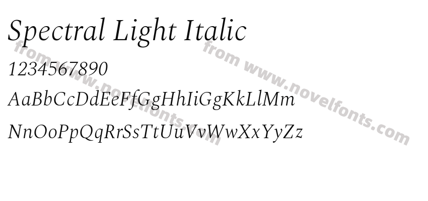 Spectral Light ItalicPreview