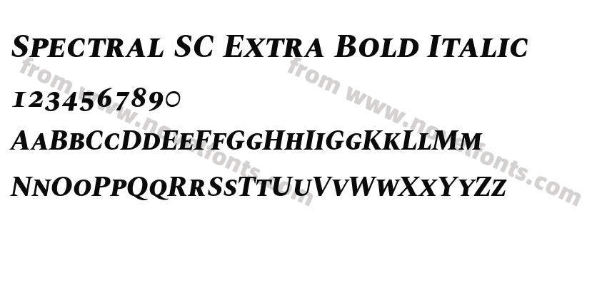 Spectral SC Extra Bold ItalicPreview