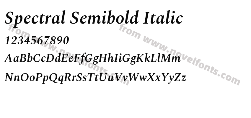 Spectral Semibold ItalicPreview