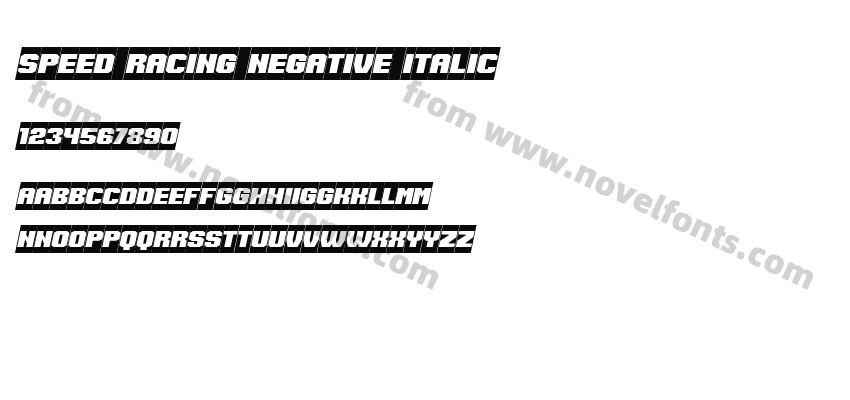 Speed Racing Negative ItalicPreview