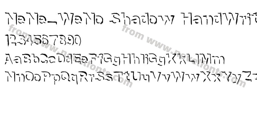 NeNe_WeNo Shadow HandWritePreview