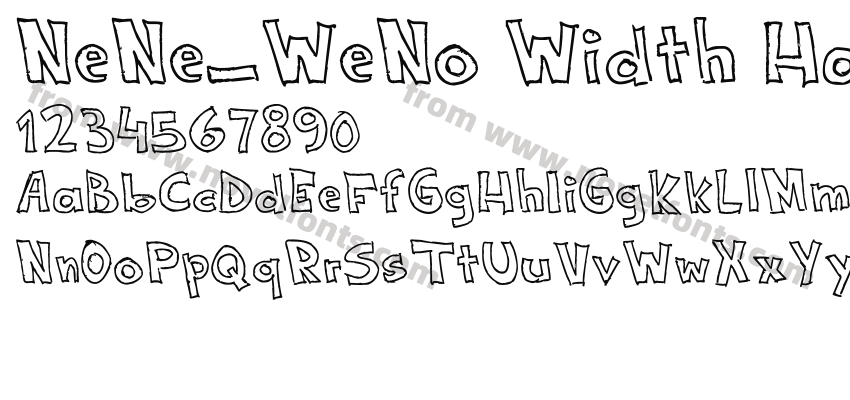 NeNe_WeNo Width HandWritePreview