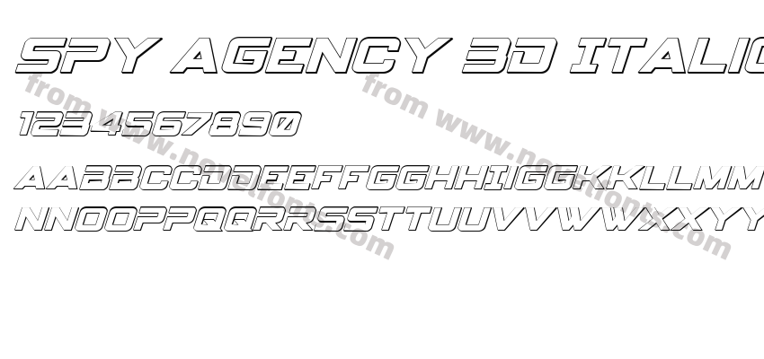 Spy Agency 3D ItalicPreview