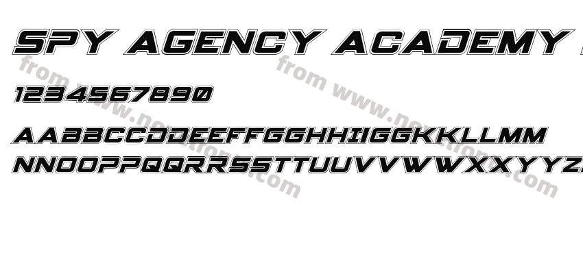 Spy Agency Academy ItalicPreview