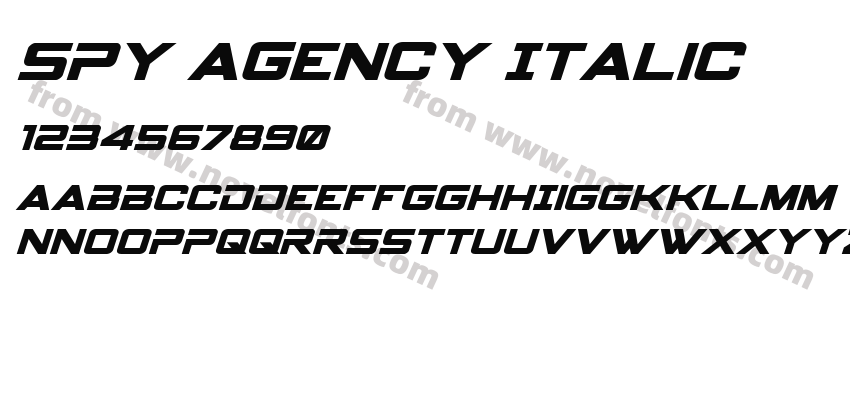 Spy Agency ItalicPreview