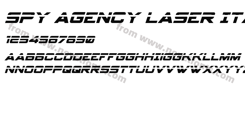Spy Agency Laser ItalicPreview