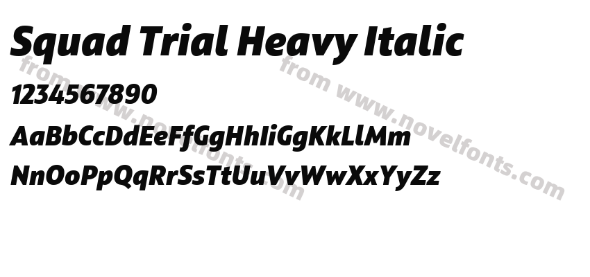 Squad Trial Heavy ItalicPreview