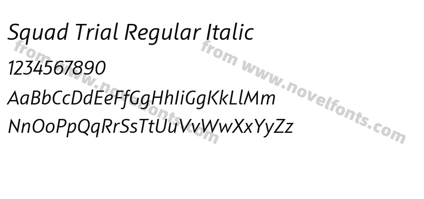 Squad Trial Regular ItalicPreview