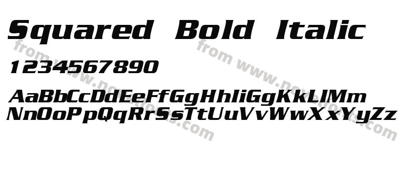 Squared Bold ItalicPreview
