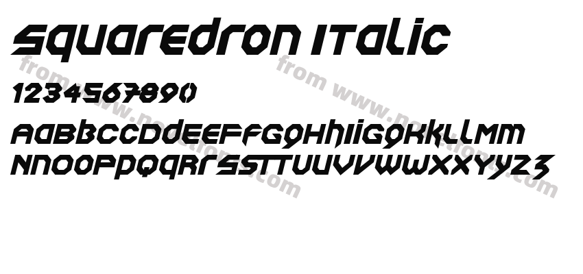 Squaredron ItalicPreview