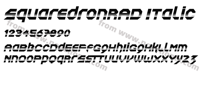 SquaredronRAD ItalicPreview