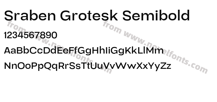 Sraben Grotesk SemiboldPreview