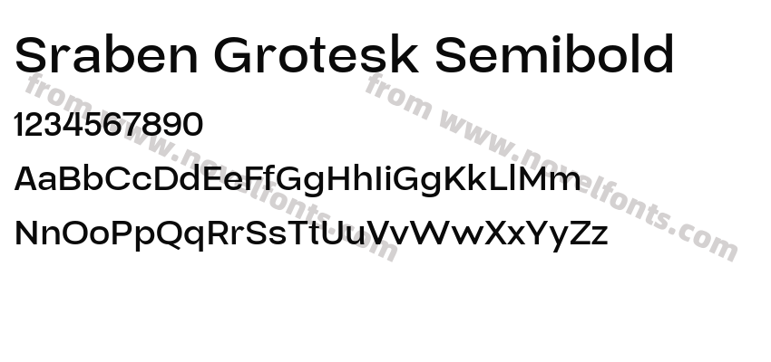 Sraben Grotesk SemiboldPreview