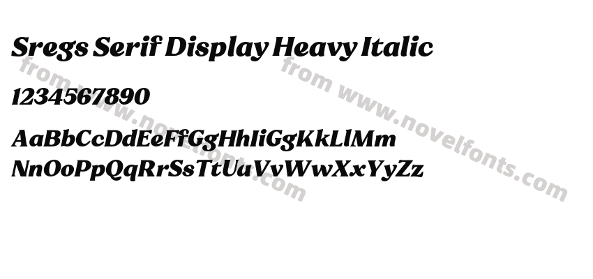 Sregs Serif Display Heavy ItalicPreview