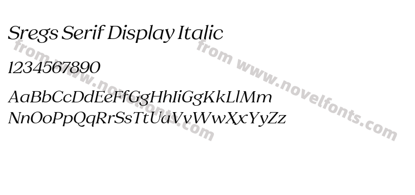 Sregs Serif Display ItalicPreview