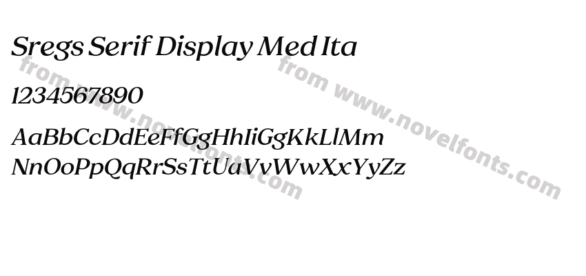 Sregs Serif Display Med ItaPreview